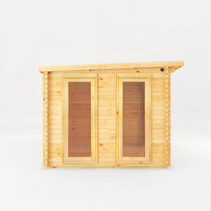 Mercia Studio 10' 11" x 13' 6" Pent Cabin with Shed - Premium 28mm Cladding Loglap