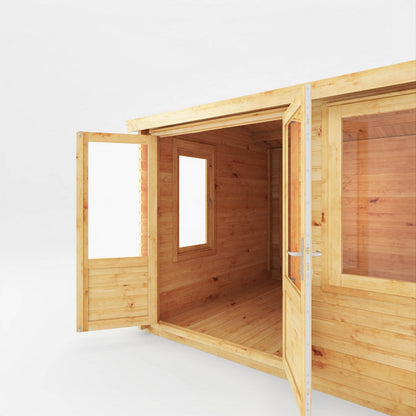 Mercia Elite 10' 3" x 13' 7" Pent Log Cabin - Premium 28mm Cladding Loglap