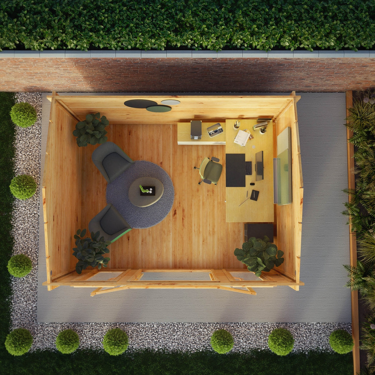 Mercia Studio 11' 11" x 14' 10" Apex Log Cabin - Premium 28mm Cladding Loglap