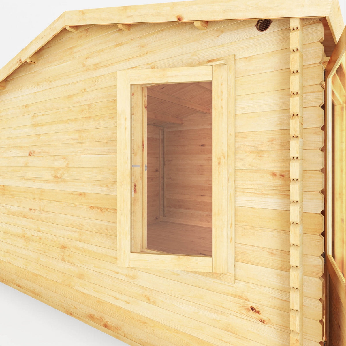 Mercia Elite 13' 7" x 13' 2" Apex Log Cabin - Premium 28mm Cladding Loglap