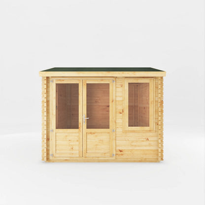 Mercia Elite 10' 3" x 9' 11" Reverse Apex Log Cabin - Premium 34mm Cladding Loglap