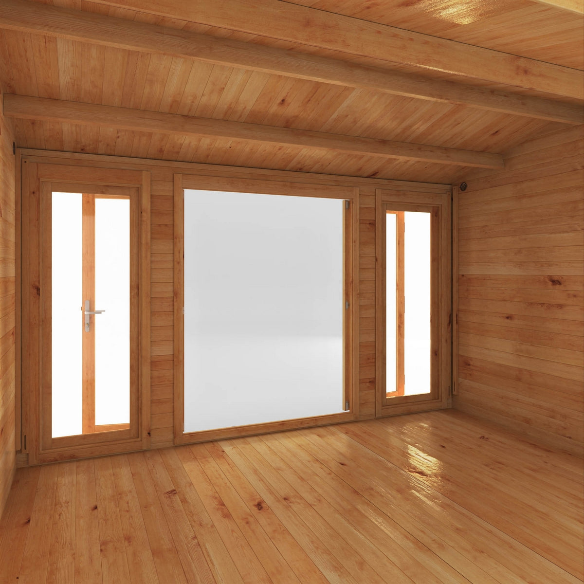 Mercia Studio 10' 3" x 13' 2" Apex Log Cabin - Premium 34mm Cladding Loglap