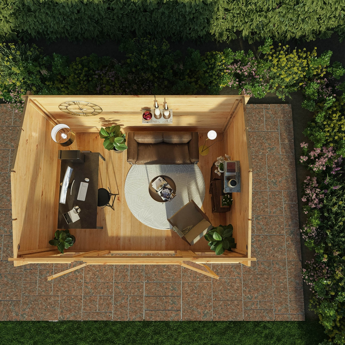Mercia Studio 10' 3" x 13' 2" Apex Log Cabin - Premium 34mm Cladding Loglap