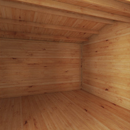 Mercia Studio 13' 7" x 16' 6" Apex Log Cabin - Premium 34mm Cladding Loglap