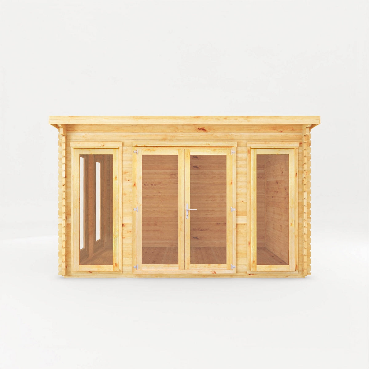 Mercia Studio 9' 3" x 12' 6" Pent Log Cabin - Premium 44mm Cladding Loglap