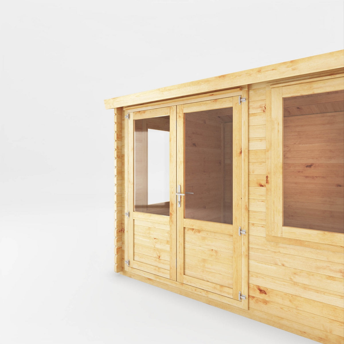 Mercia Elite 10' 3" x 9' 11" Reverse Apex Log Cabin - Premium 44mm Cladding Loglap