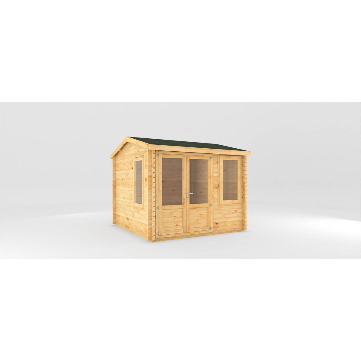 Mercia Elite 10' 3" x 9' 11" Reverse Apex Log Cabin - Premium 44mm Cladding Loglap