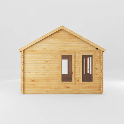 Mercia Clock Tower 13' 7" x 17' 6" Apex Log Cabin - Premium 44mm Cladding Loglap