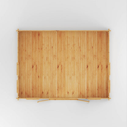 Mercia Clock Tower 13' 7" x 17' 6" Apex Log Cabin - Premium 44mm Cladding Loglap