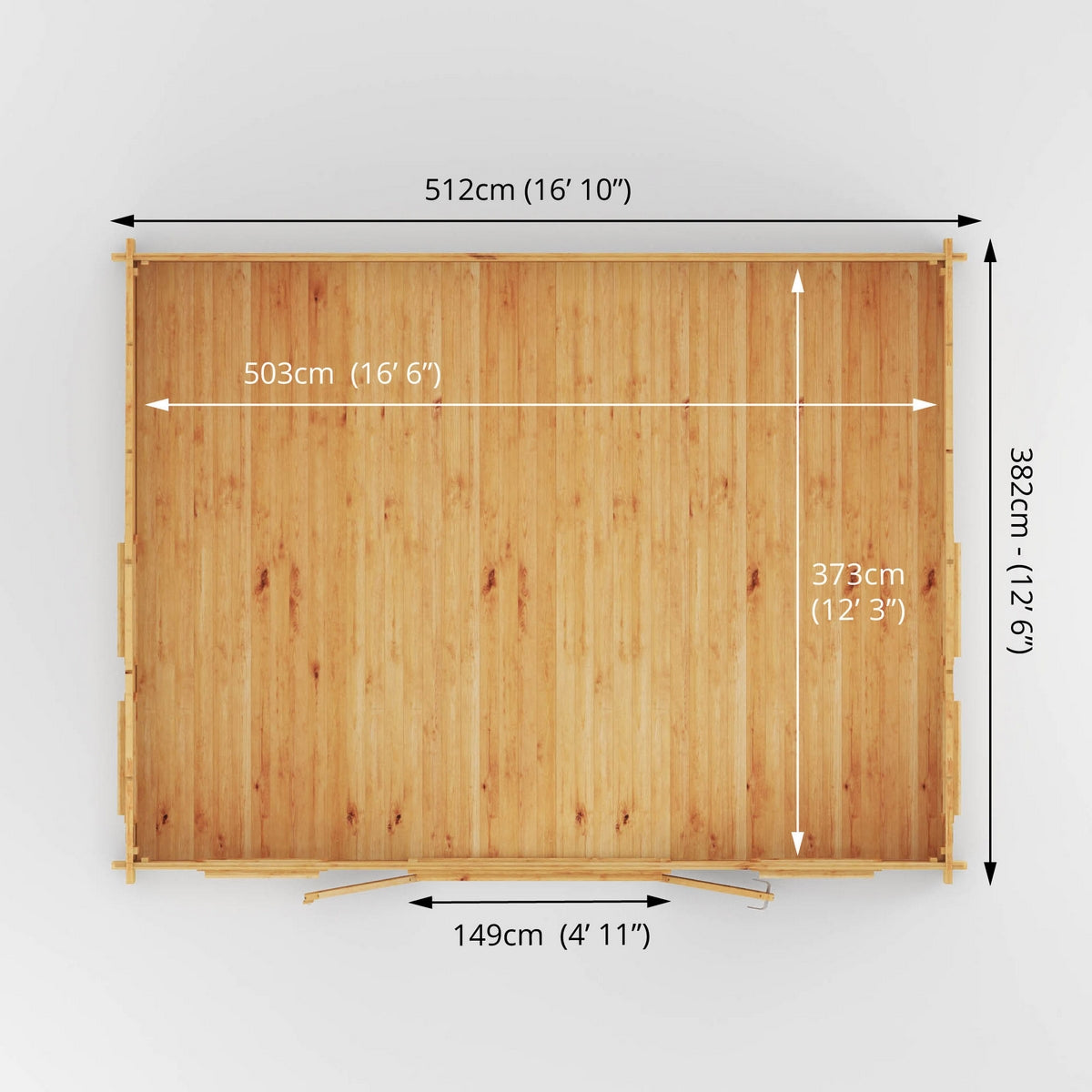 Mercia Clock Tower 13' 7" x 17' 6" Apex Log Cabin - Premium 44mm Cladding Loglap