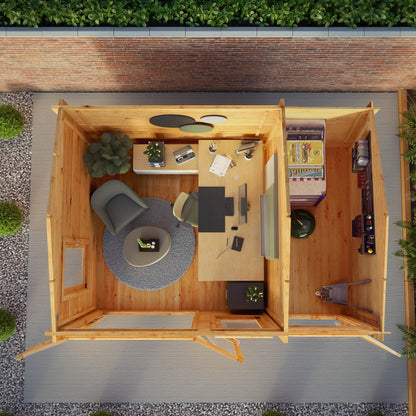 Mercia Elite 10' 3" x 13' 7" Pent Log Cabin - Premium 44mm Cladding Loglap