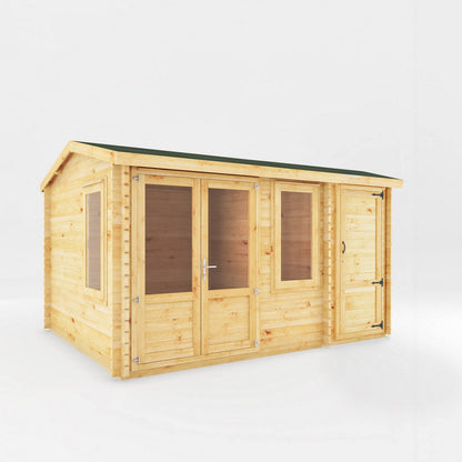 Mercia Elite 10' 3" x 13' 7" Pent Log Cabin - Premium 44mm Cladding Loglap