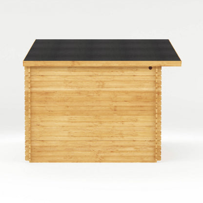 Mercia Retreat 11' 3" x 16' 10" Apex Log Cabin - Premium 44mm Cladding Loglap - Grey UPVC