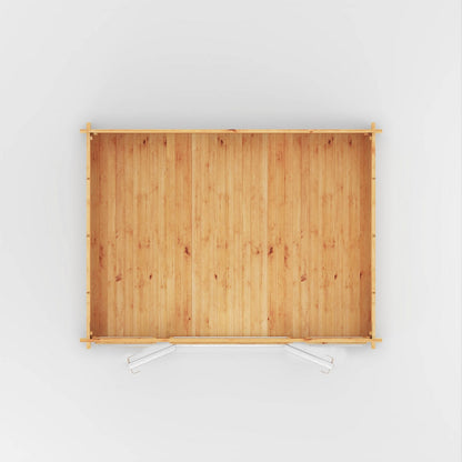 Mercia Studio 10' 3" x 13' 2" Apex Log Cabin - Premium 44mm Cladding Loglap - White UPVC