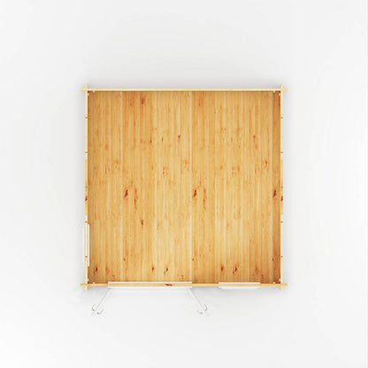 Mercia Elite 13' 6" x 13' 2" Apex Log Cabin - Premium 44mm Cladding Loglap - White UPVC