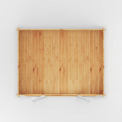 Mercia Studio 11' 11" x 14' 10" Apex Log Cabin - Premium 44mm Cladding Loglap - White UPVC