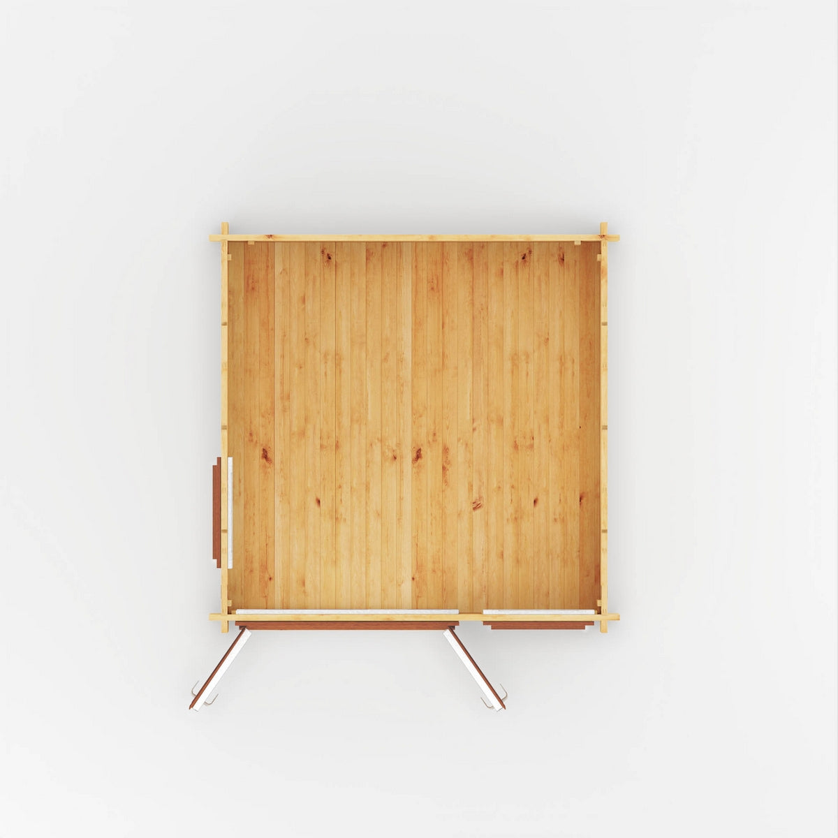 Mercia Elite 10' 3" x 9' 11" Reverse Apex Log Cabin - Premium 44mm Cladding Loglap - Brown UPVC