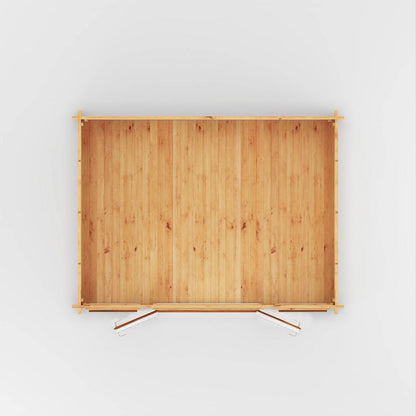 Mercia Studio 10' 3" x 13' 2" Apex Log Cabin - Premium 44mm Cladding Loglap - Brown UPVC