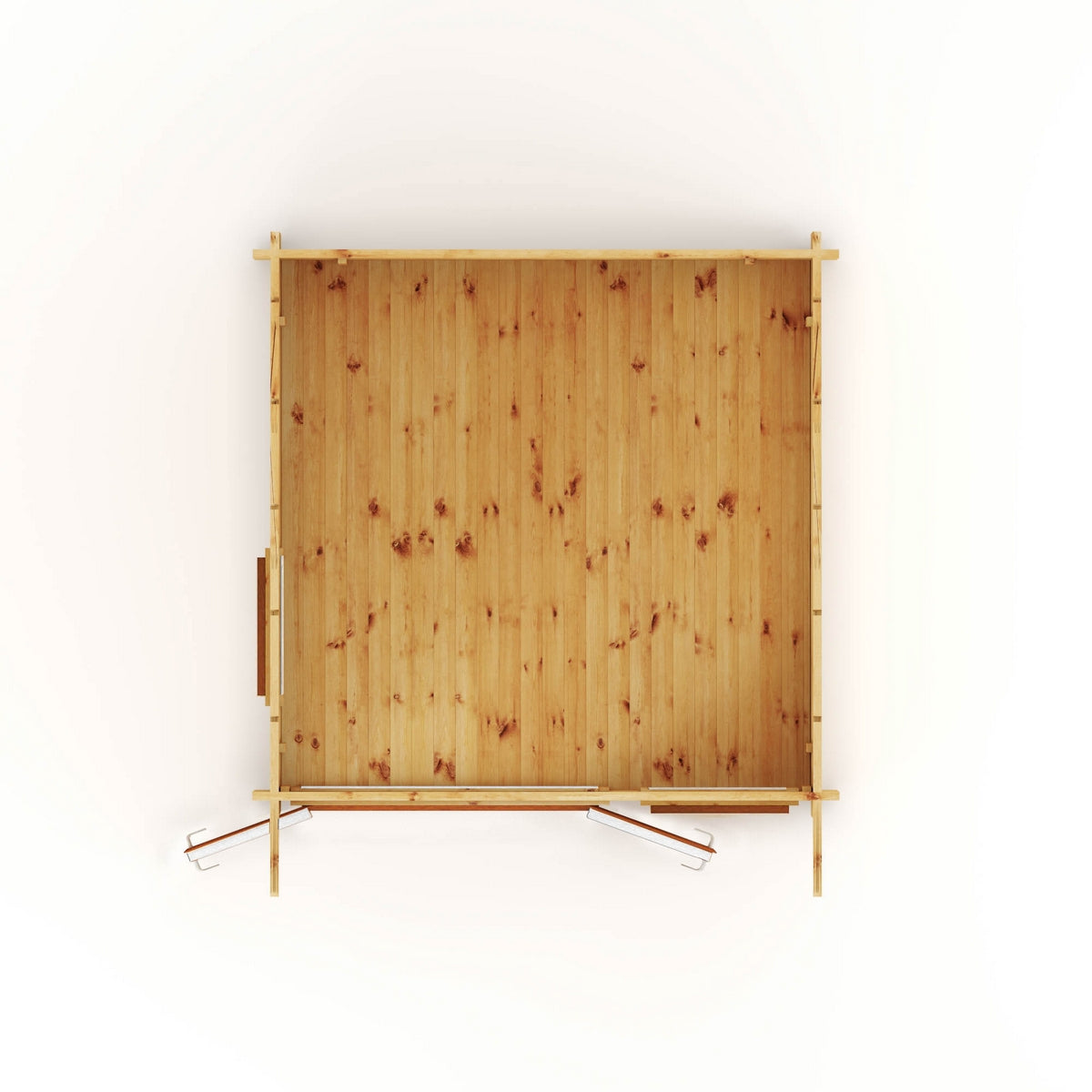 Mercia Helios 11' 5" x 10' Curved Log Cabin - Premium 44mm Cladding Loglap - Brown UPVC