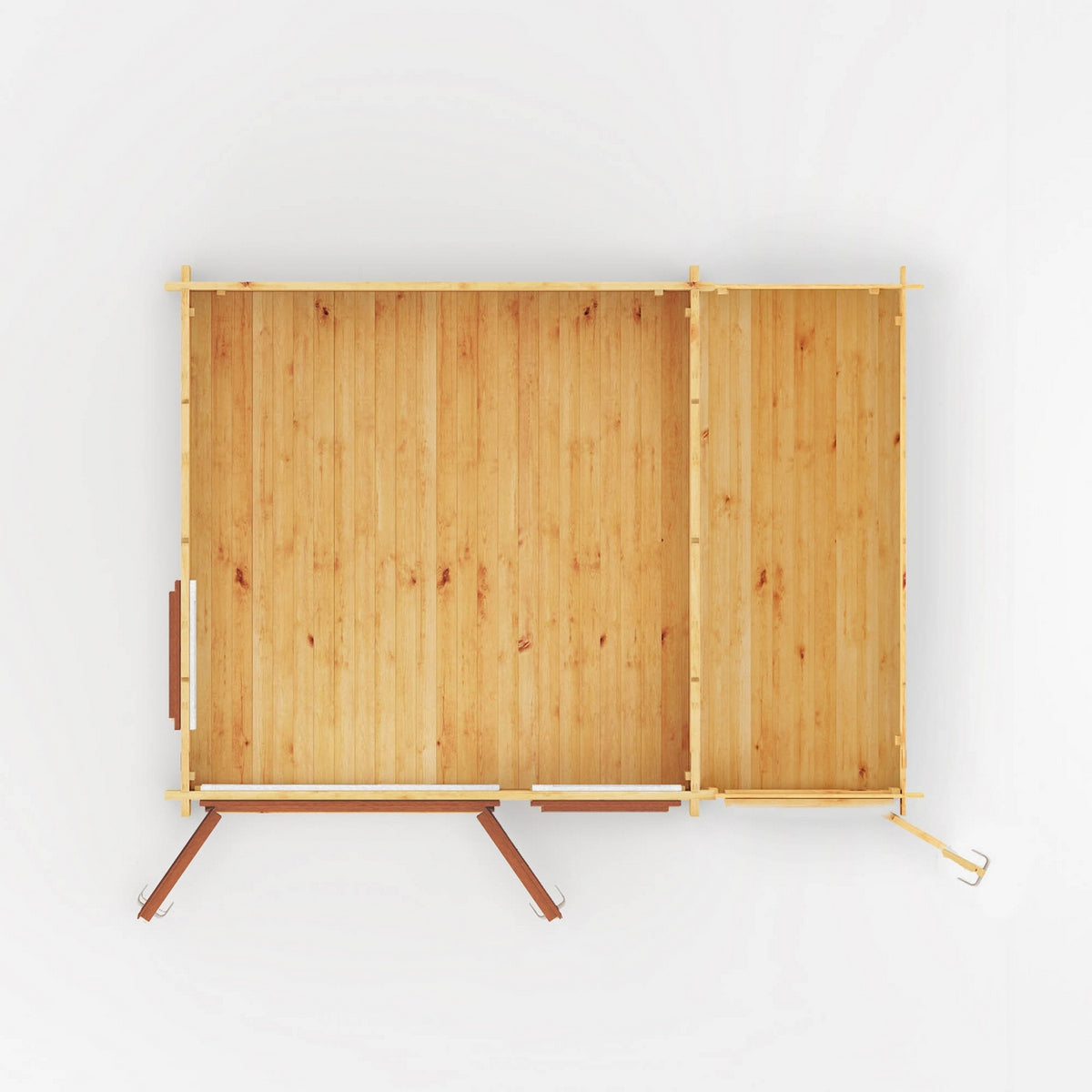 Mercia Elite 10' 3" x 13' 7" Apex Log Cabin - Premium 44mm Cladding Loglap - Brown UPVC