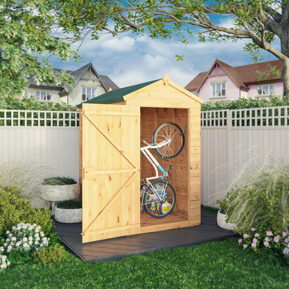 Mercia Woodsman 6' 3" x 4' 3" Apex Shed - Premium Dip Treated Shiplap - Styrene Windows