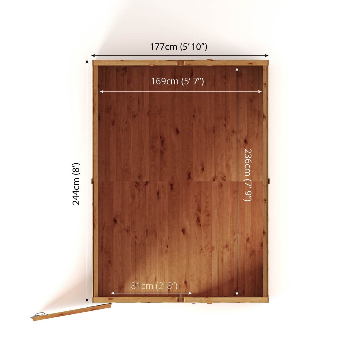 Mercia Woodsman 8' 2" x 6' 2" Apex Shed - Premium Dip Treated Shiplap - Styrene Windows