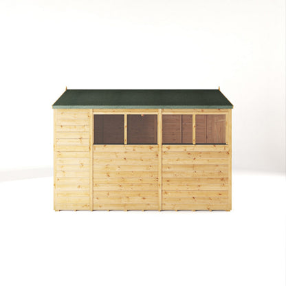 Mercia Woodsman 10' 1" x 6' 2" Apex Shed - Premium Dip Treated Shiplap - Styrene Windows