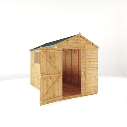 Mercia Woodsman 10' 1" x 6' 2" Apex Shed - Premium Dip Treated Shiplap - Styrene Windows