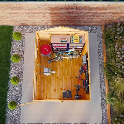 Mercia Woodsman 10' 1" x 8' 2" Apex Shed - Premium Dip Treated Shiplap - Styrene Windows