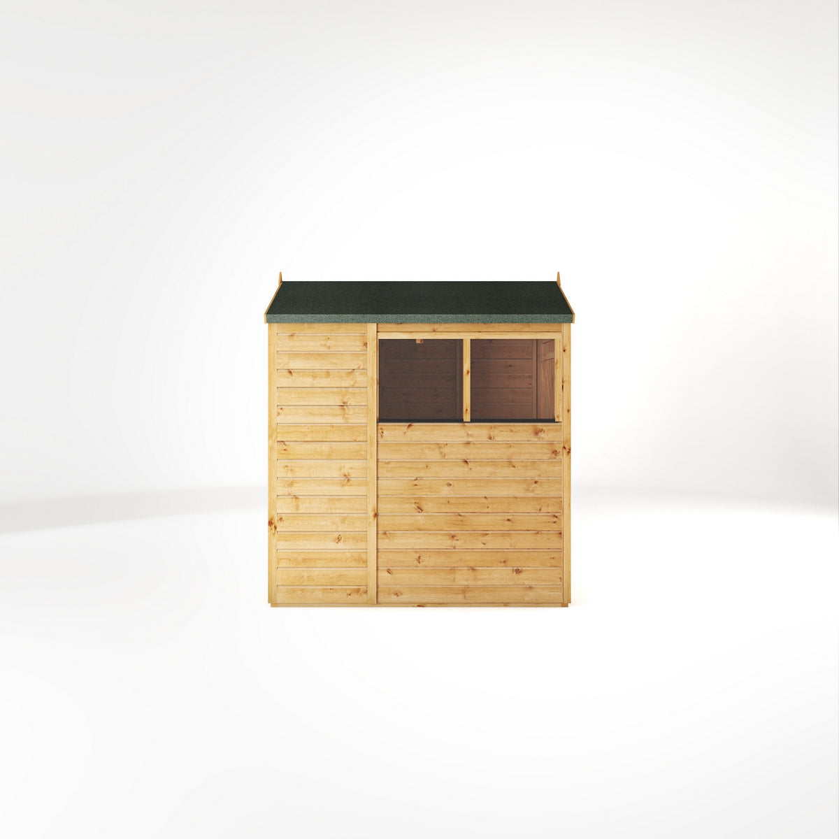 Mercia Woodsman 6' 3" x 4' 3" Apex Shed - Premium Dip Treated Shiplap - Glass Windows