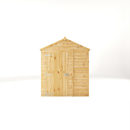 Mercia Woodsman 6' 3" x 6' 2" Apex Shed - Premium Dip Treated Shiplap - Glass Windows