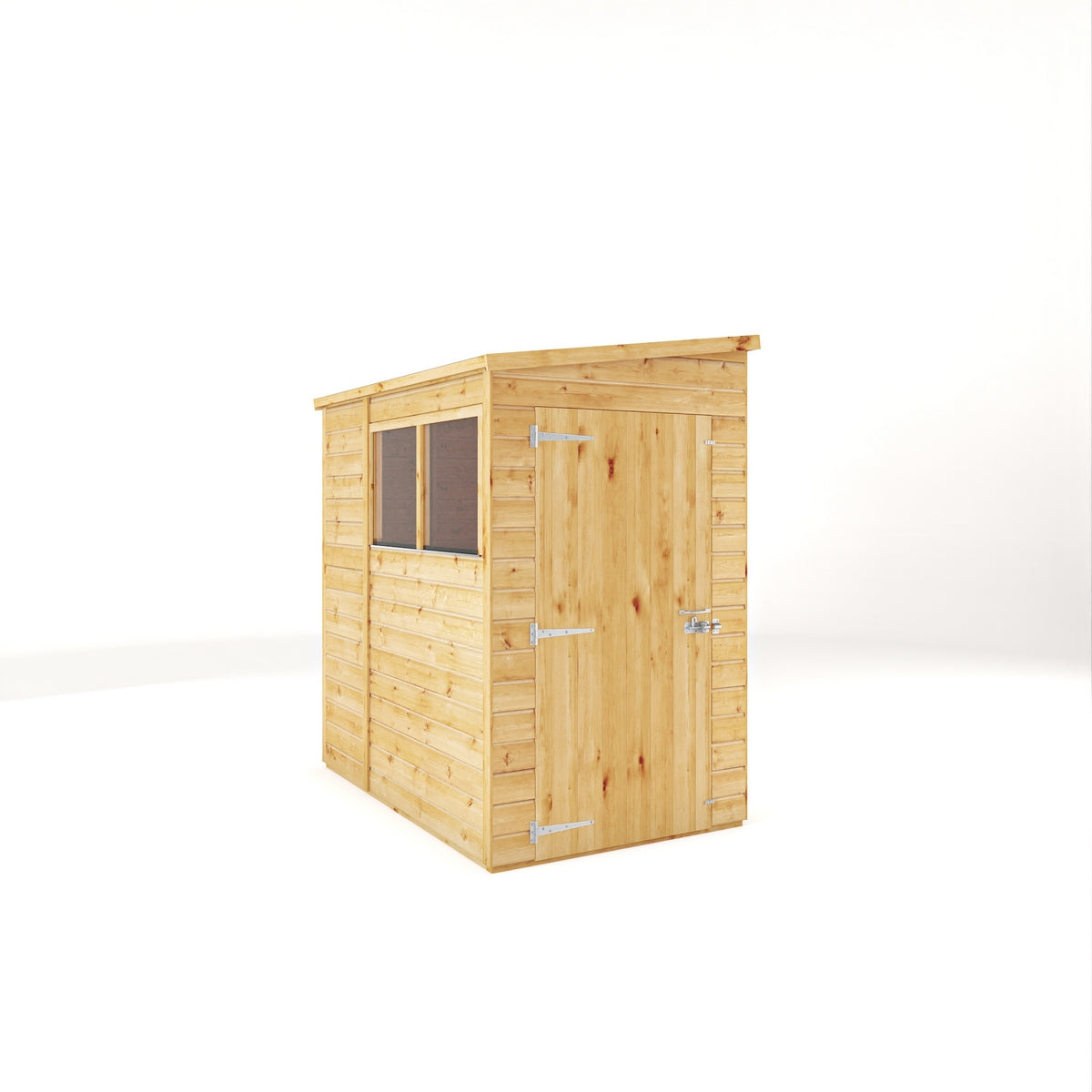 Mercia Woodsman 6' 5" x 4' 2" Pent Shed - Premium Dip Treated Shiplap - Glass Windows