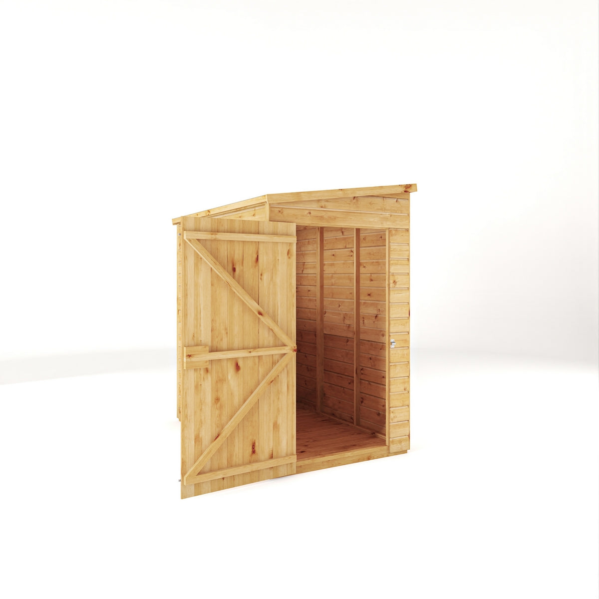 Mercia Woodsman 6' 5" x 4' 2" Pent Shed - Premium Dip Treated Shiplap - Glass Windows