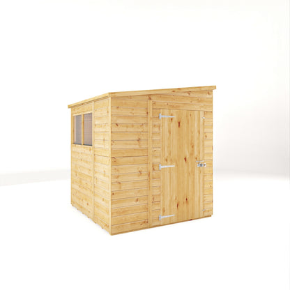 Mercia Woodsman 6' 2" x 5' 10" Pent Shed - Premium Dip Treated Shiplap - Glass Windows