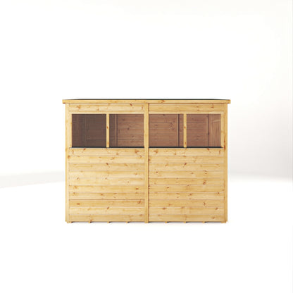 Mercia Woodsman 8' 1" x 3' 11" Pent Shed - Premium Dip Treated Shiplap - Glass Windows