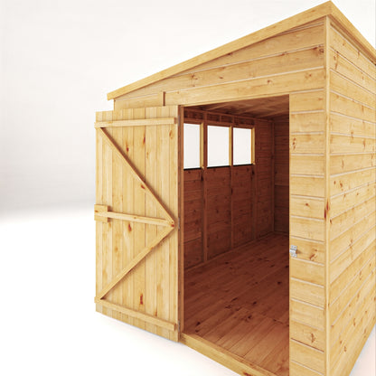 Mercia Woodsman 10' 3" x 6' 2" Pent Shed - Premium Dip Treated Shiplap - Glass Windows
