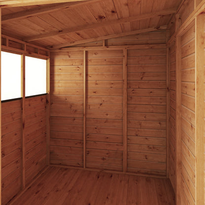 Mercia Woodsman 5' 11" x 5' 10" Pent Shed - Premium Dip Treated Shiplap - Styrene Windows