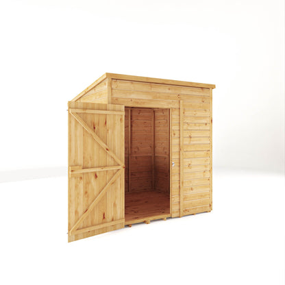 Mercia Woodsman 5' 11" x 5' 10" Pent Shed - Premium Dip Treated Shiplap - Styrene Windows