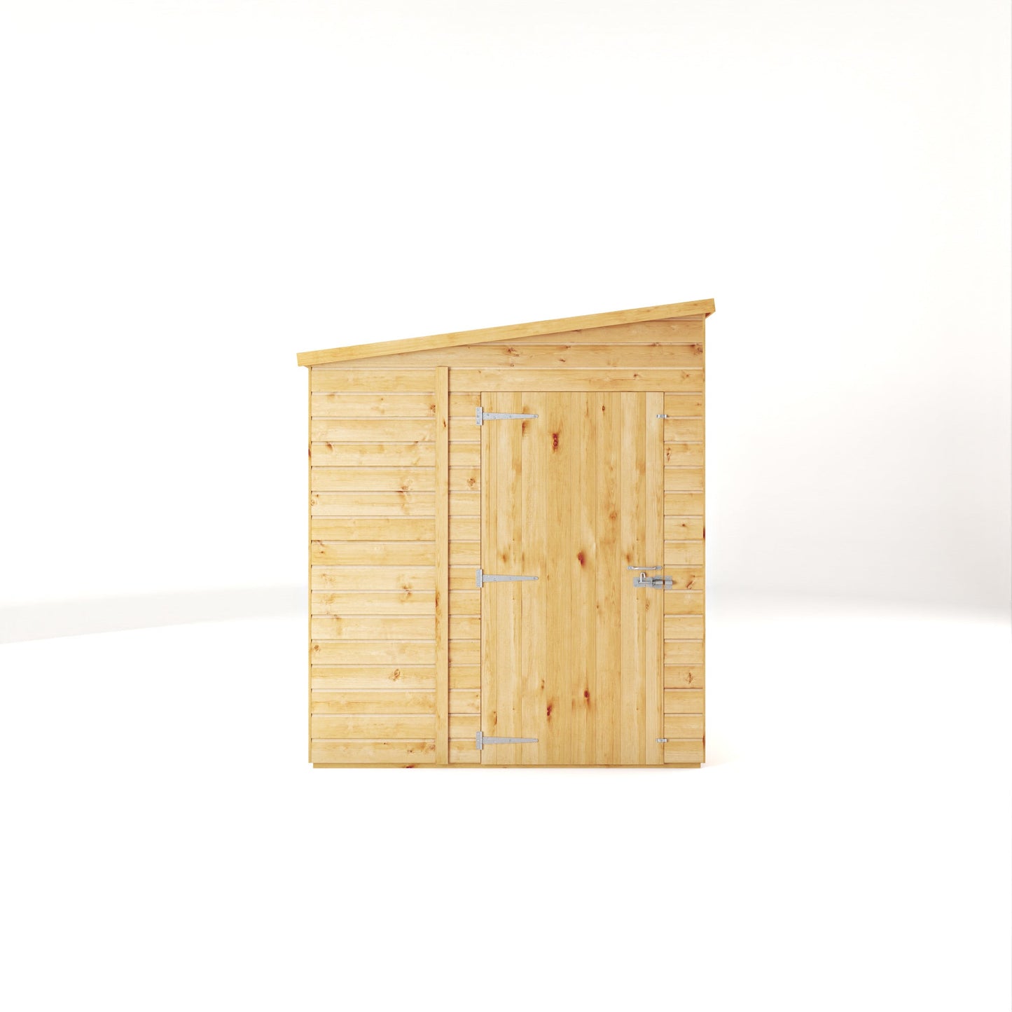 Mercia Woodsman 8' 4" x 6' 2" Pent Shed - Premium Dip Treated Shiplap - Styrene Windows