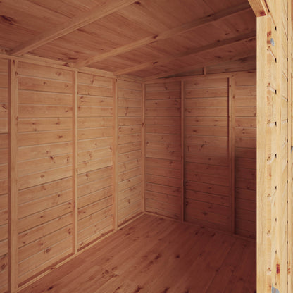 Mercia Woodsman 10' 3" x 6' 2" Pent Shed - Premium Dip Treated Shiplap - Styrene Windows