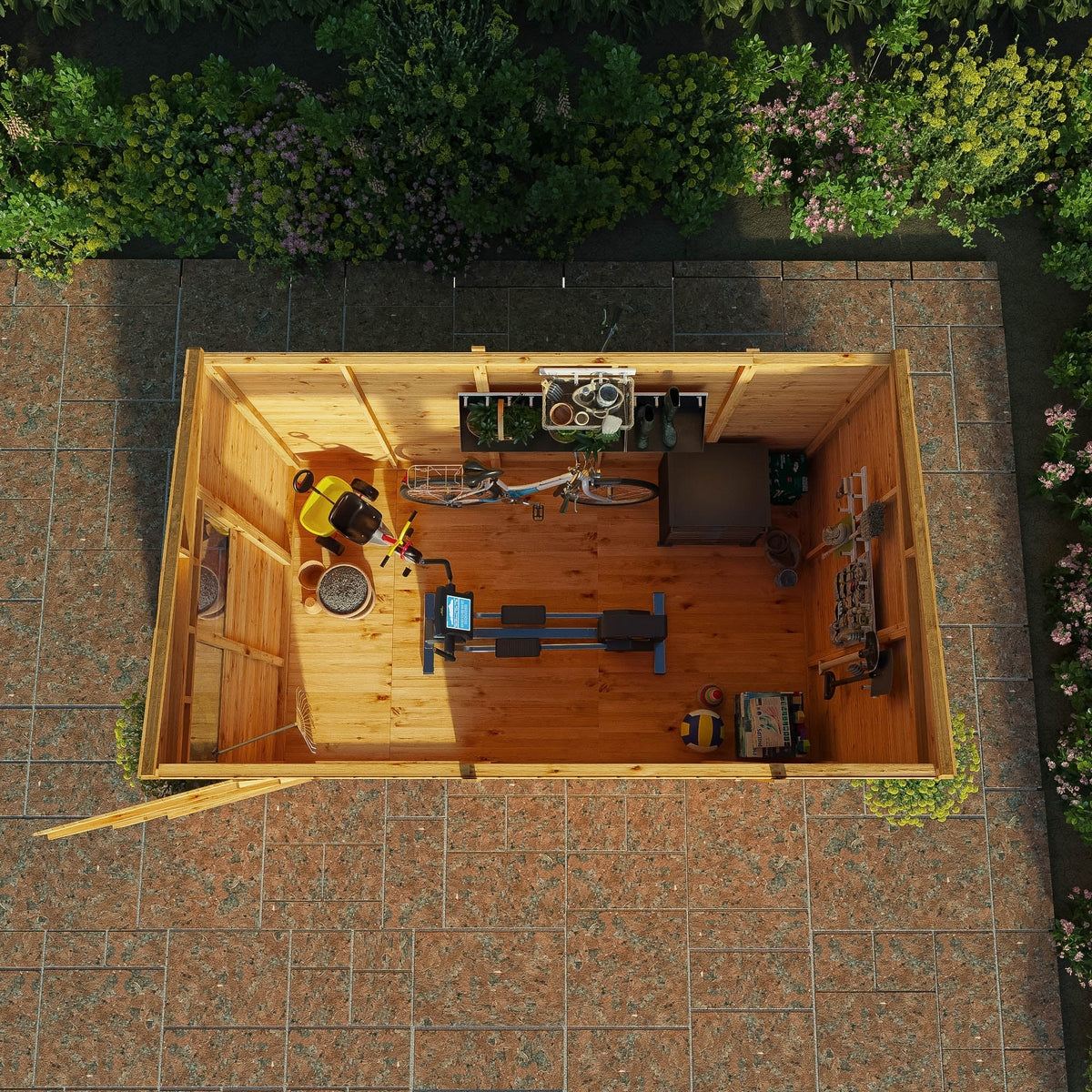 Mercia Woodsman 10' 3" x 6' 2" Pent Shed - Premium Dip Treated Shiplap - Styrene Windows