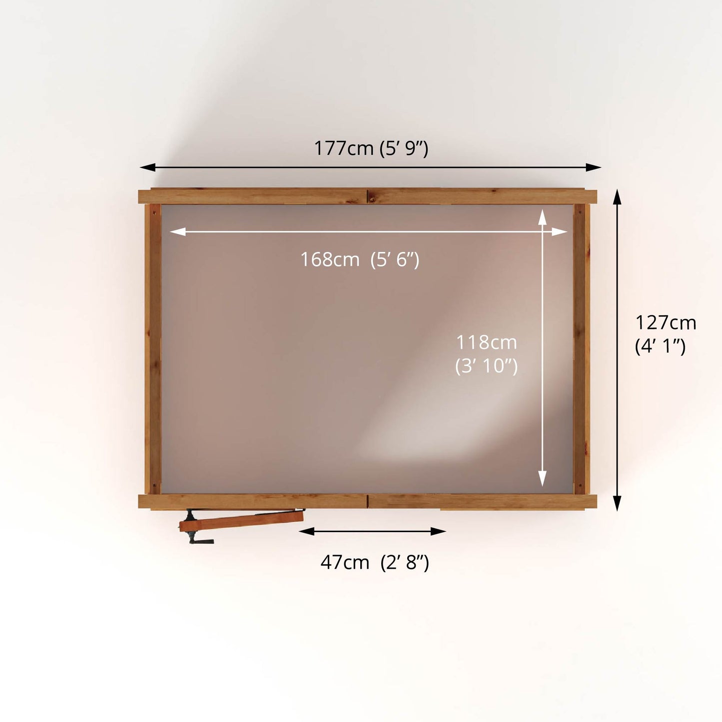 Mercia Woodsman 4' 3" x 6' 1" Apex Greenhouse - Premium Dip Treated Shiplap- Glass Windows