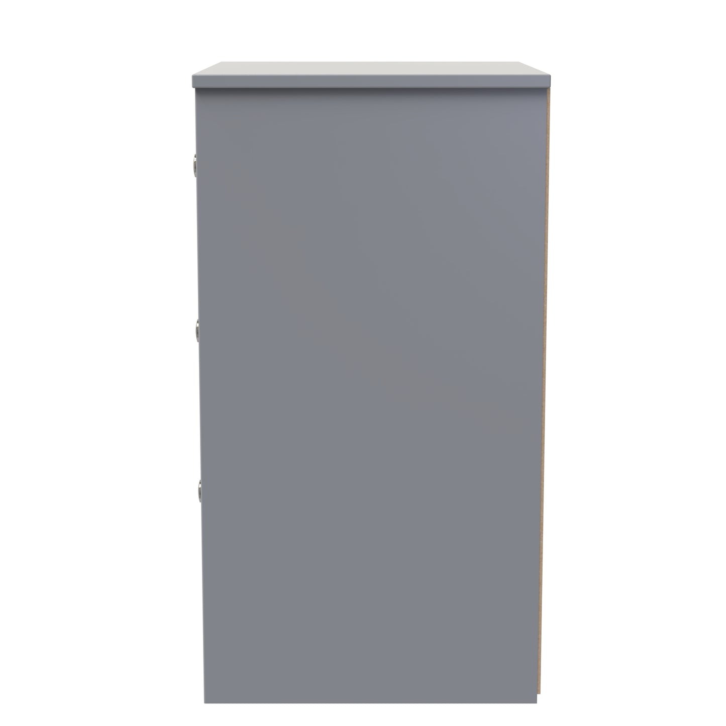 San Jose Bedside Table Grey 3 Drawers 45cm
