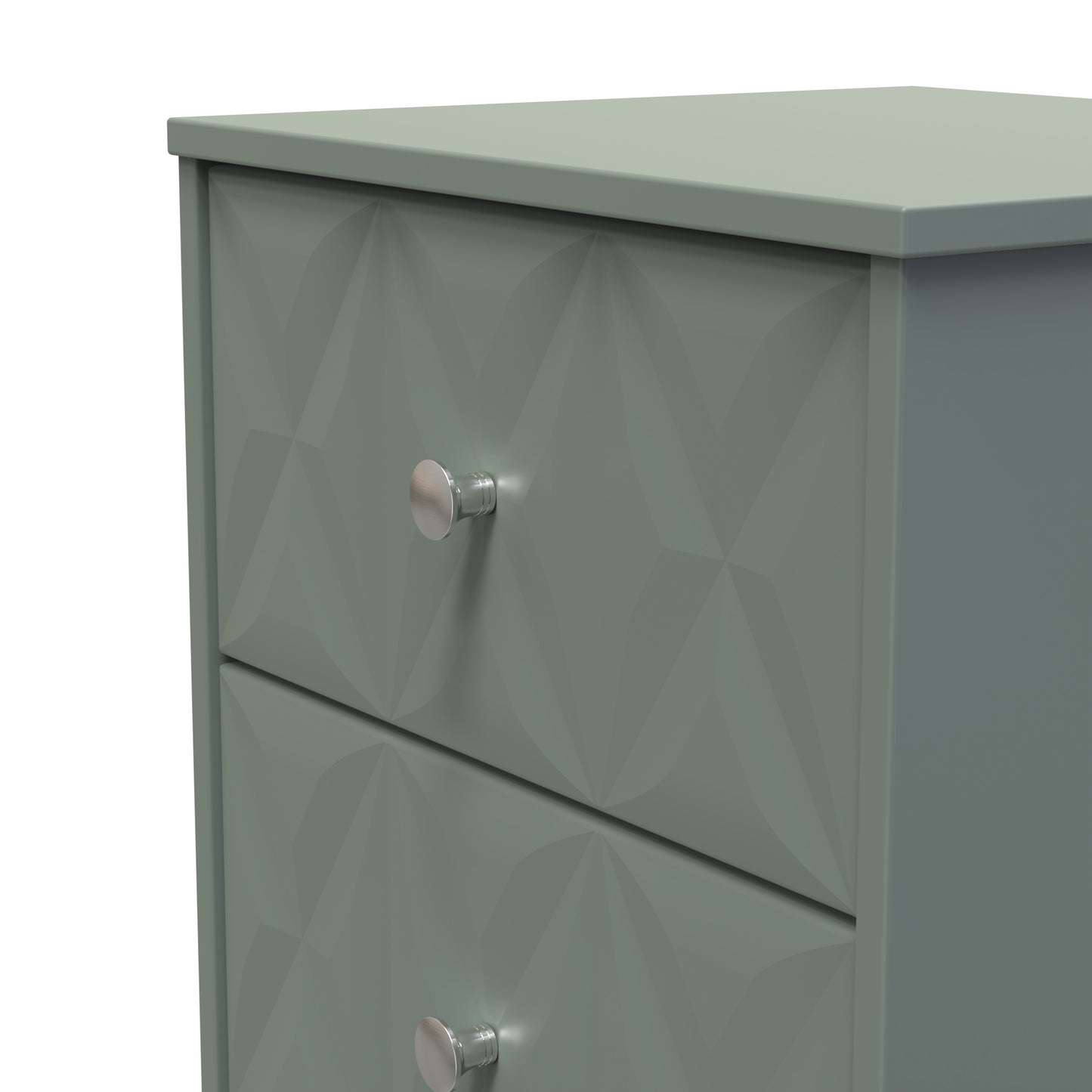 San Jose Bedside Table Green 3 Drawers 45cm