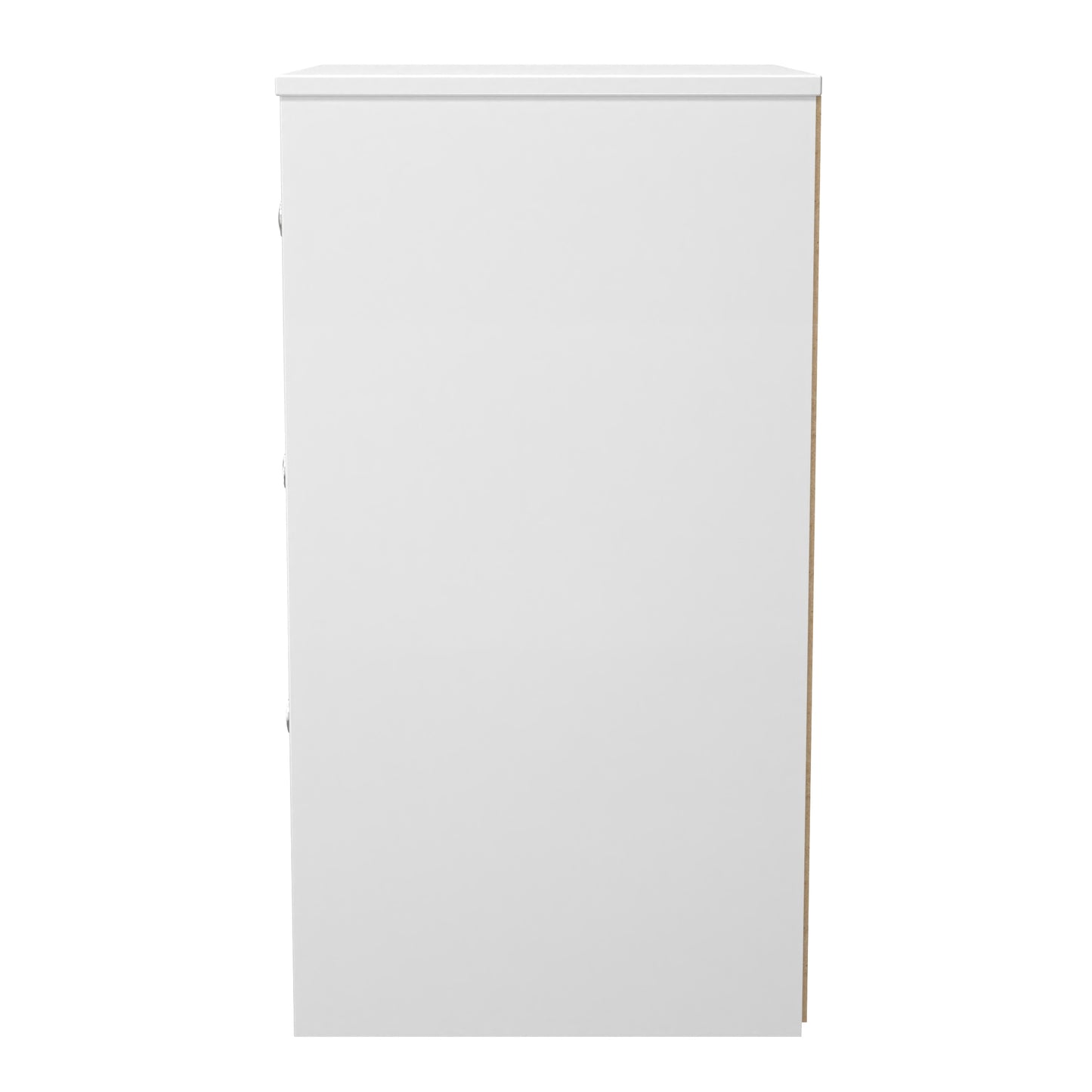 San Jose Bedside Table White 3 Drawers 45cm