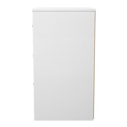 San Jose Bedside Table White 3 Drawers 45cm