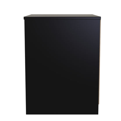San Jose Bedside Table Black 2 Drawers 45cm