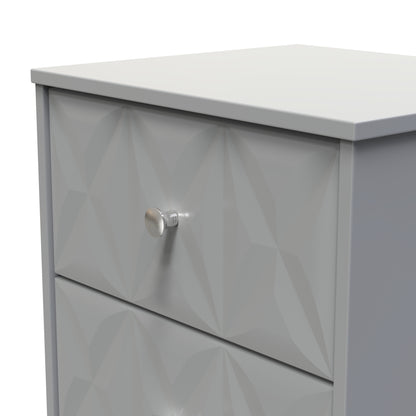 San Jose Bedside Table Grey 2 Drawers 45cm
