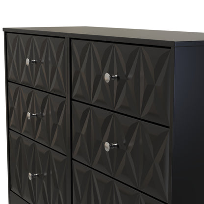 San Jose Large Chest of Drawers Black 6 Drawers 115cm