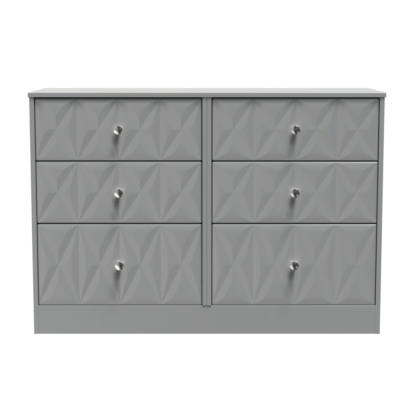 San Jose Large Chest of Drawers Grey 6 Drawers 115cm